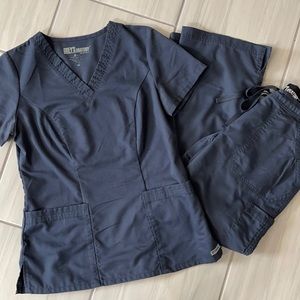 Grey’s Anatomy charcoal gray scrub top